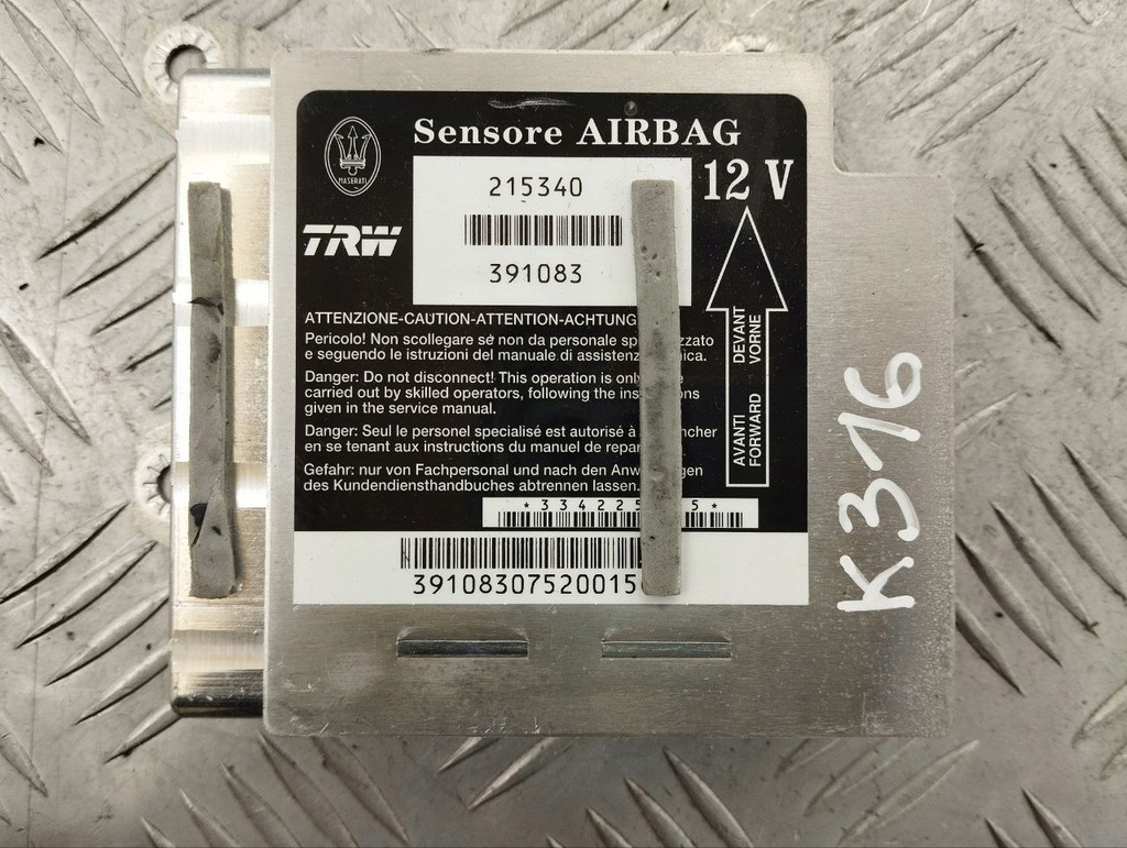 фото №1, Maserati granturismo 2012 блок керування / модуль подушка безпеки 215340