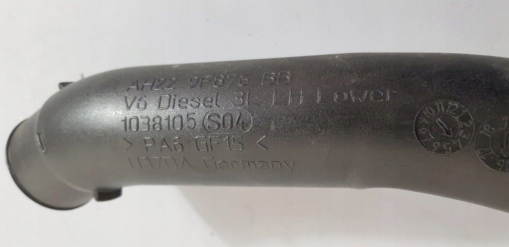 фото №3, Land rover оригинальный номер ah229f876bb труба wąż интеркулер