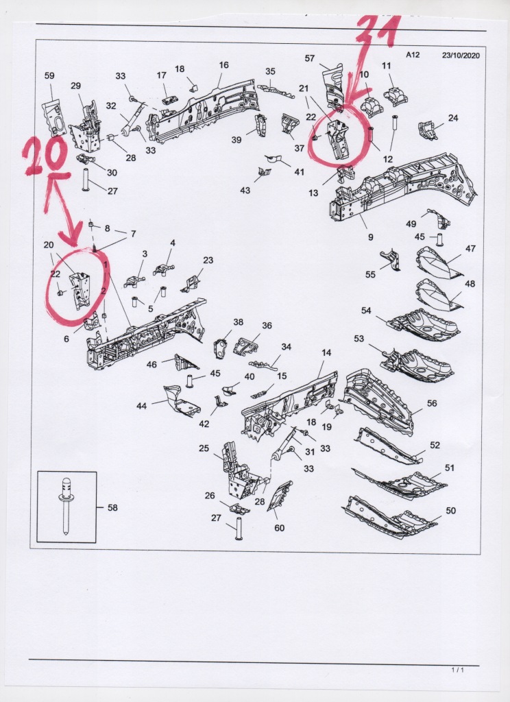 фото №6, Opel insignia b лонжерон кронштейн поперечина лівий