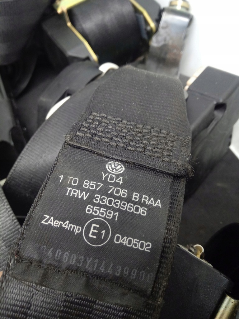 фото №8, Ремені безпеки комплект 7 ременів vw touran 1t