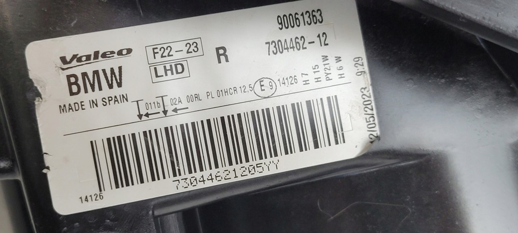 фото №7, Лампа права передня bmw 2 f22 f23 звичайна 2013- 7304462-12