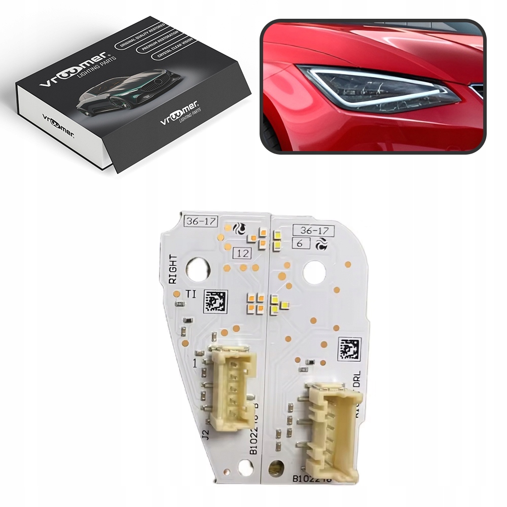 Купить Модуль пластина led drl фары фара seat ibiza mk5 6f рестайлинг  17-20 правая