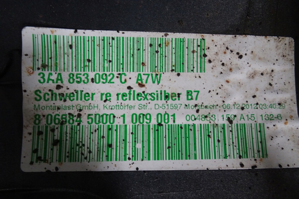 фото №7, Vw passat b7 - молдинг поріг права la7w