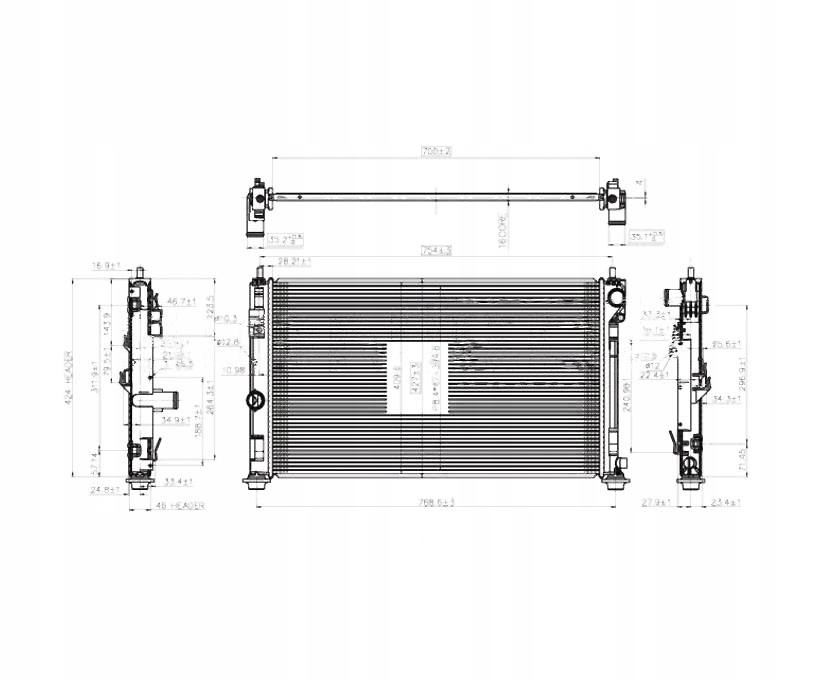 Купить Радиатор dodge caliber 07- 5191249aa
