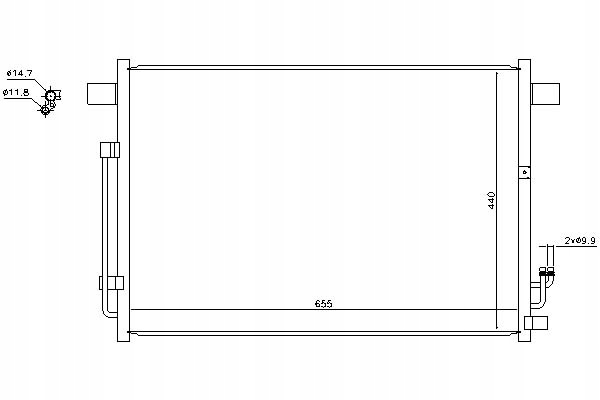 фото №1, Nissens радиатор кондиционера nissan murano ii 3.