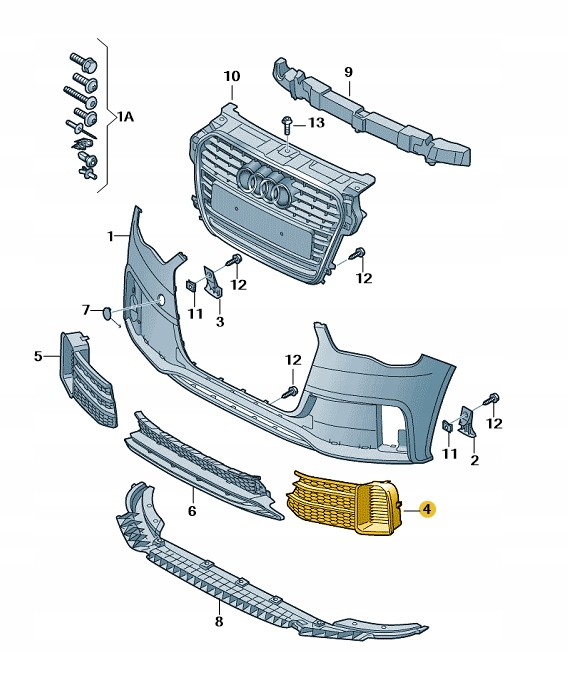 Купити Решітка zaślpeka бампера перед ліва audi a1 przedlift aso оригінал