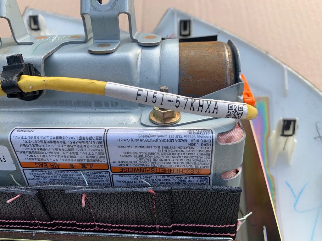 фото №4, Подушка безопасности пассажира подушка правая mazda rx-8 оригинал