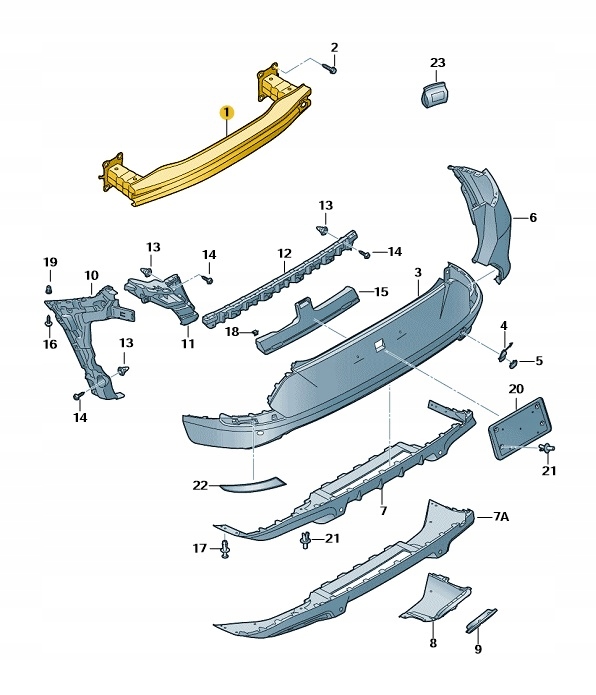 фото №1, Балка заднього бампера cupra formentor оригінальний номер
