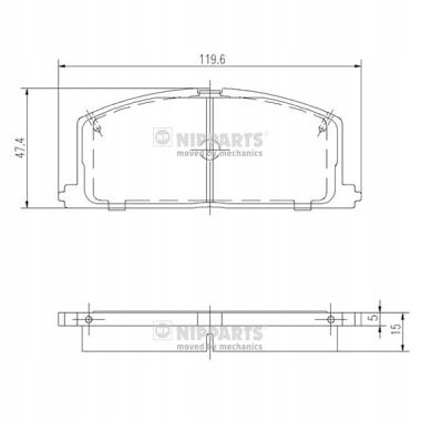 фото №3, Nipparts гальмівні колодки гальмівні toyota camry