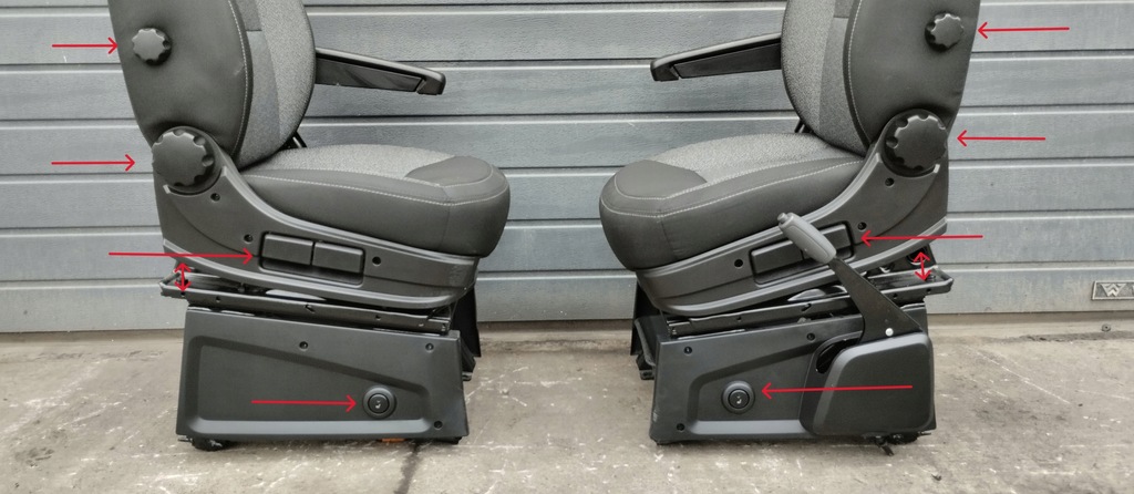 фото №11, Сидіння сидіння лівий + правий комплект ducato boxer jumper promaster 23r подушка безпеки