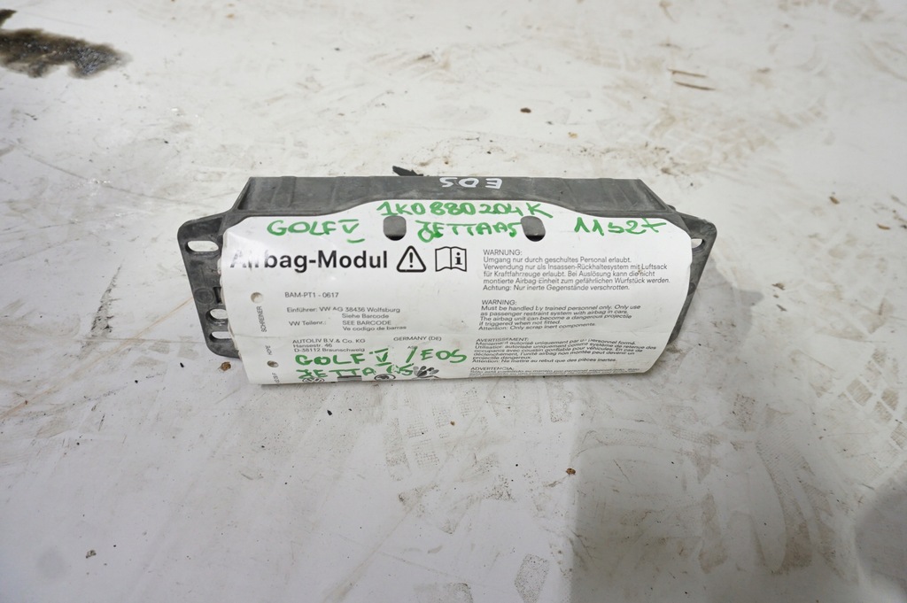 фото №1, Подушка пассажира 1k0880204k volkswagen eos