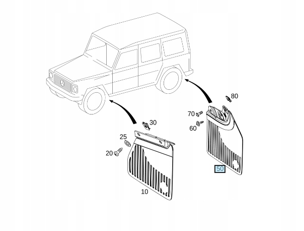 фото №1, Брызговик задняя защита g klasa w463 18- amg g 63