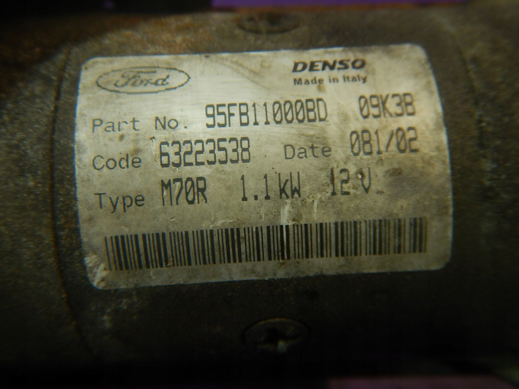 фото №5, Ford ka i 96-08 1.3 стартер 95fb11000bd 63223538 23 зубья