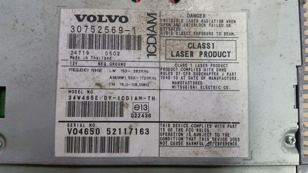 фото №2, Volvo s40ii v50 радіо зчитувач навігація 30752569