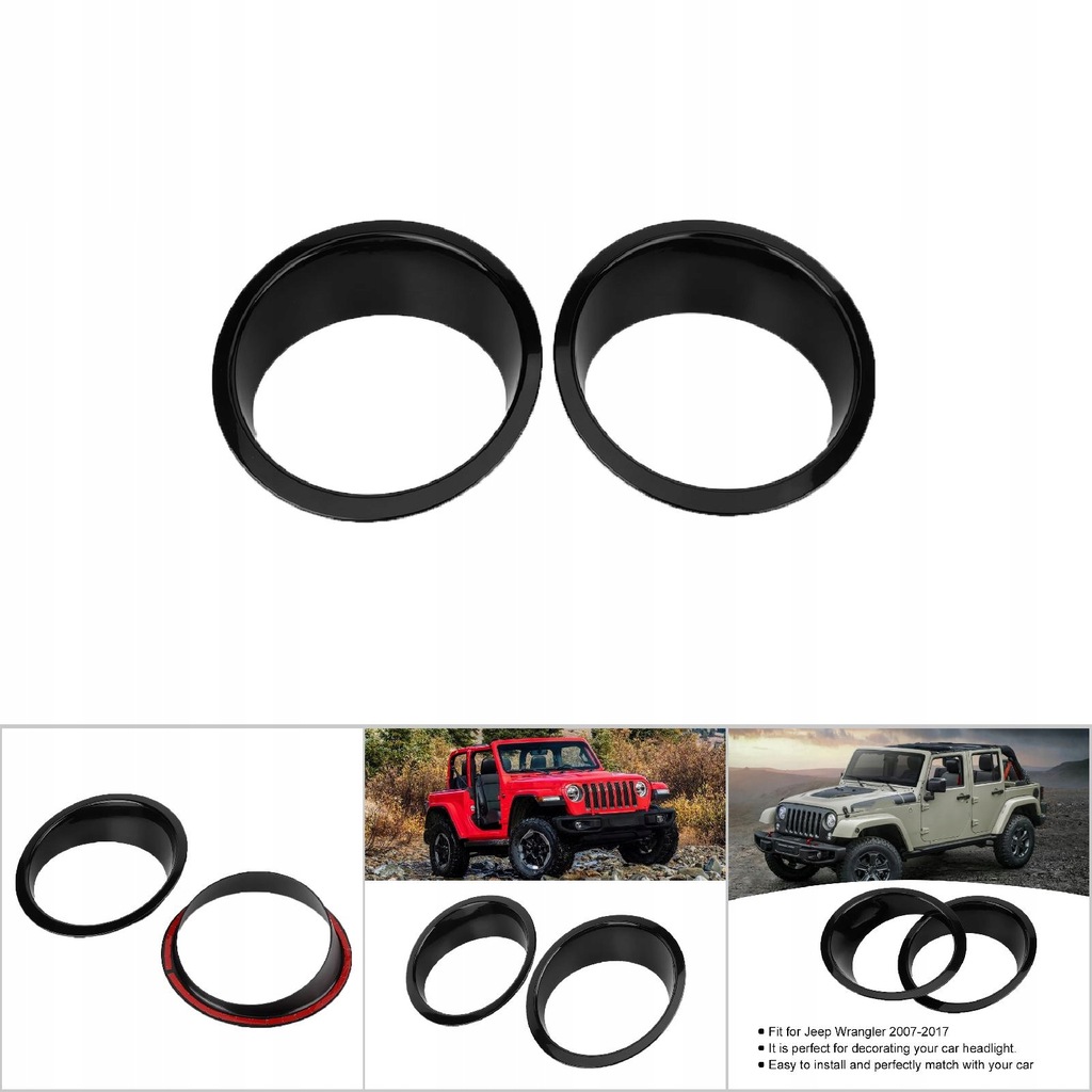 фото №9, 1 пара защита лампы передний фара автомобиля pasuje do jeep wrangler