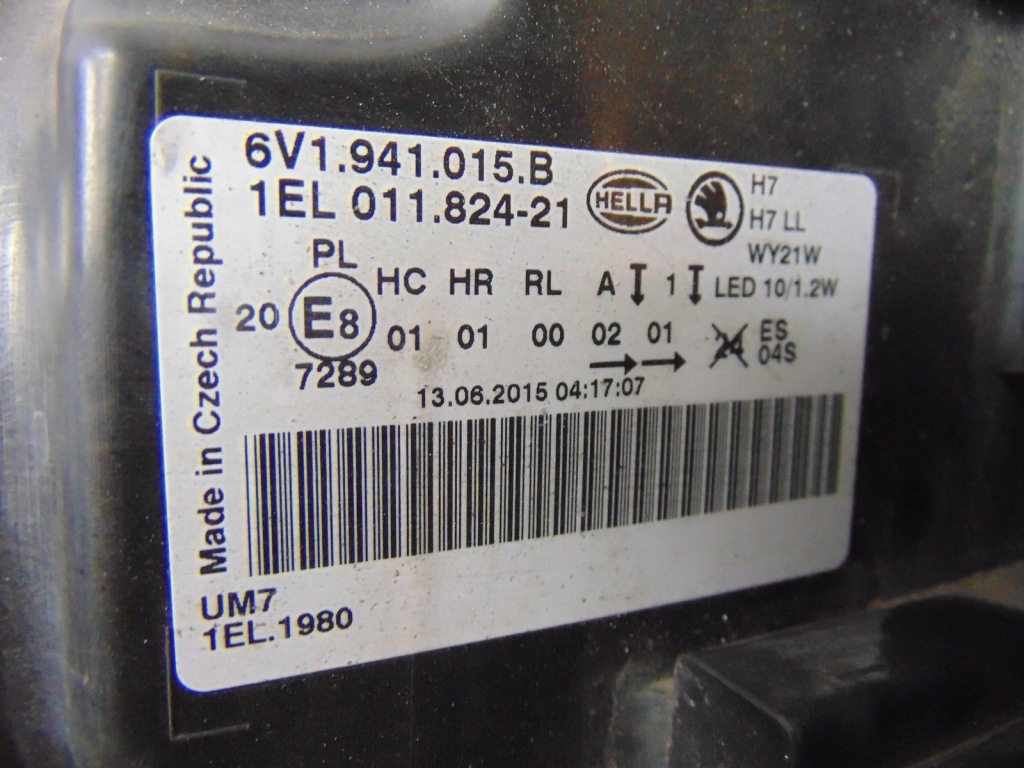фото №15, Лампа левая перед skoda fabia iii led ładna europa