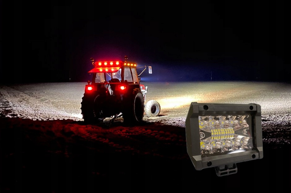 Протитуманна фара led 60w прожектор лампа робоча фара 12v 24v посилена в Україні