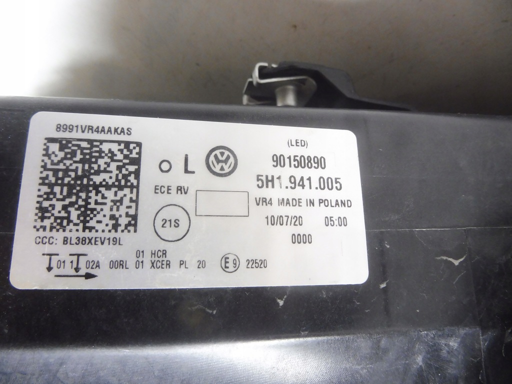 фото №6, Vw golf viii 8 фара led левый 5h1 лампа левая