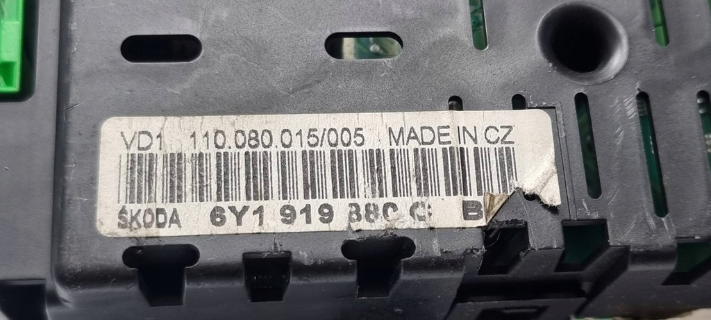 фото №6, Счетчик приборная панель 6y1919880c skoda fabia i
