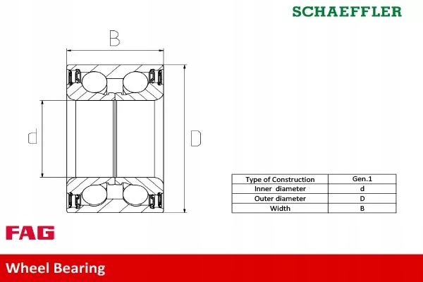 фото №7, Fag подшипник колеса перед opel agila suzuki wagon r+