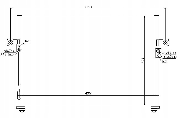 фото №1, Nissens конденсатор кондиционера hyundai h-1 h-1 / s