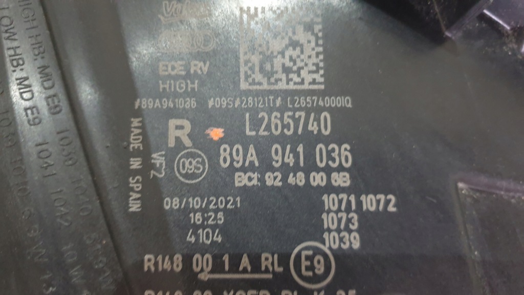 фото №11, Лампа права led matrix audi q4 e-tron 89a941036
