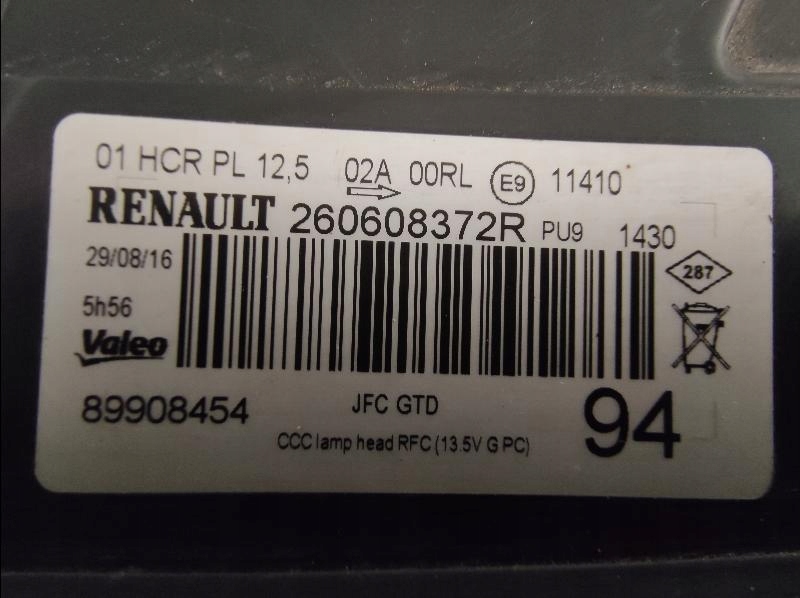 фото №9, Лампа передняя перед renault espace v full led