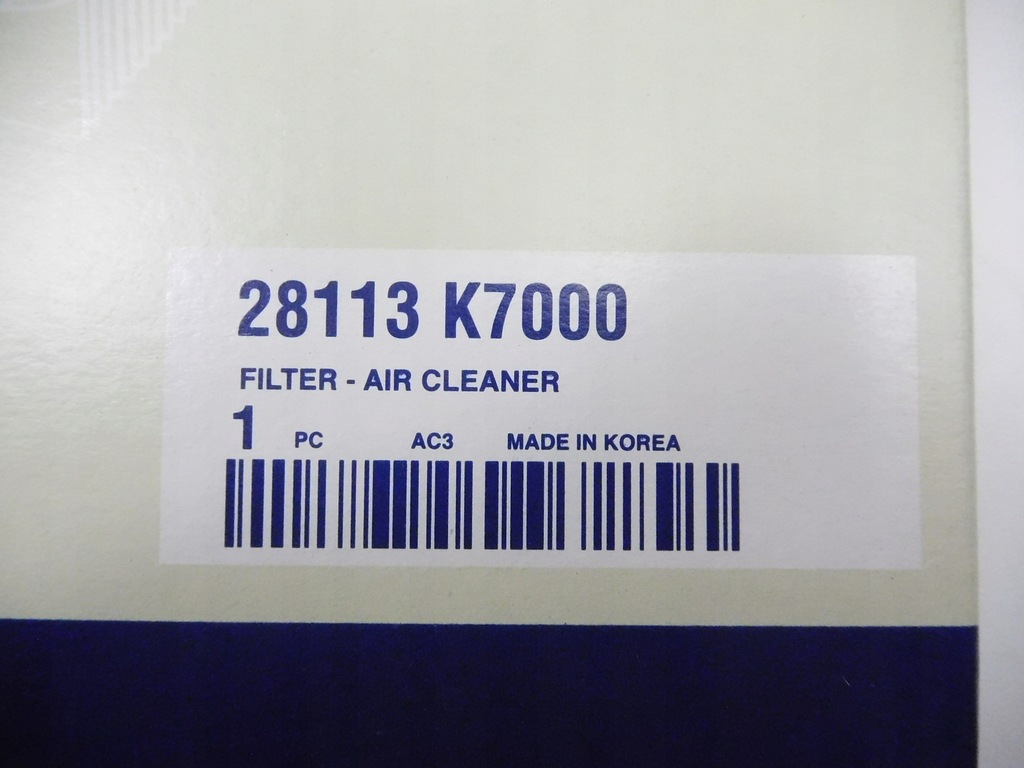 фото №6, Фильтр воздуха hyundai i10 оригинальный номер 28113 k7000