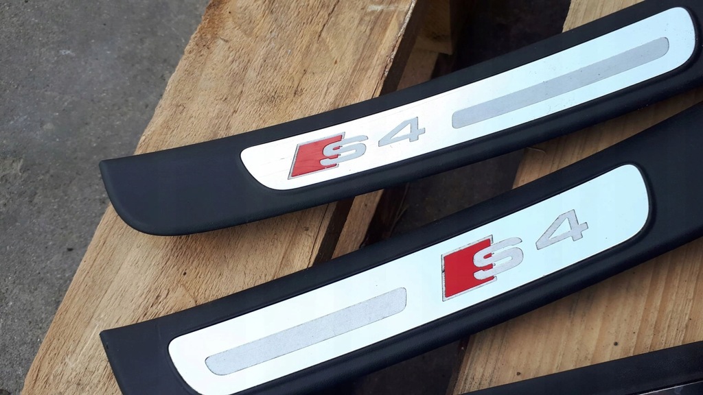 фото №6, S4 b8 lift накладки молдинг пороговые накладки 4x