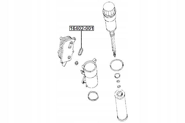 фото №2, Febest 16402-001 прокладка, радіатор масляна
