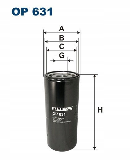 фото №2, Фільтр оливи op631 renault magnum ae volvo fh12/16