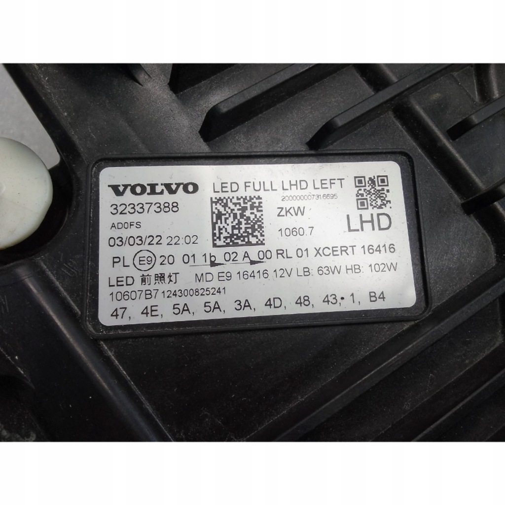 фото №9, Фара левый передний volvo xc60 ii lift 32337388 2021-