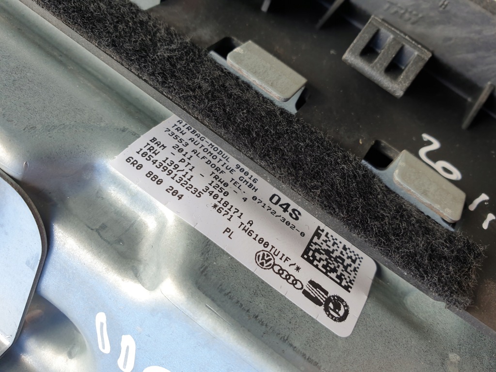 фото №9, Подушки безопасности ремни подушка заглушка vw polo 5 v 6r 2009-