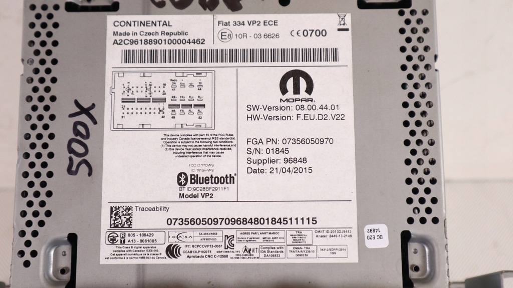 фото №7, Fiat 500x радіо екран навігація '07356050970