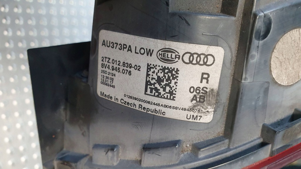 фото №7, Лампа задняя правая w крышка audi a3 8v low sportback 8v4945076