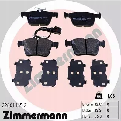 фото №11, Zimmermann тормозные диски+ тормозные колодки p+t audi a3 8v rs3 369mm