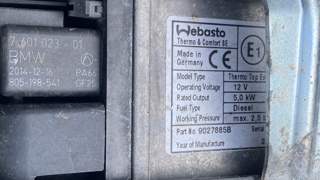 фото №5, Обігрівач стояночний webasto bmw 2556233 дизель