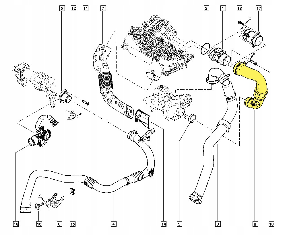 фото №2, Turbo шланг renault kangoo 1.5 dci 8200331958