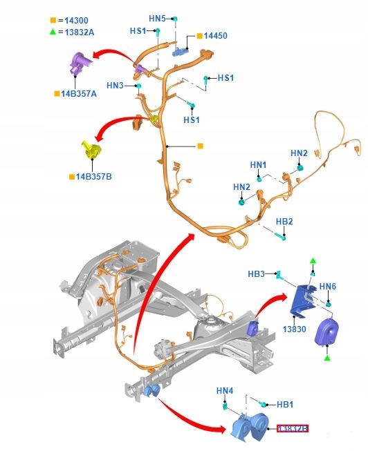 фото №13, Клаксон ford mustang 15-17 1908657 _fr3t-13a803-da