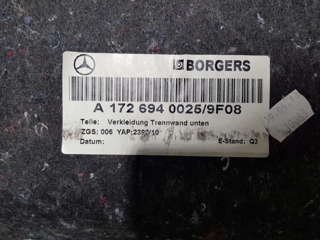 фото №2, Обивка багажника mercedes slk slc w172 r172