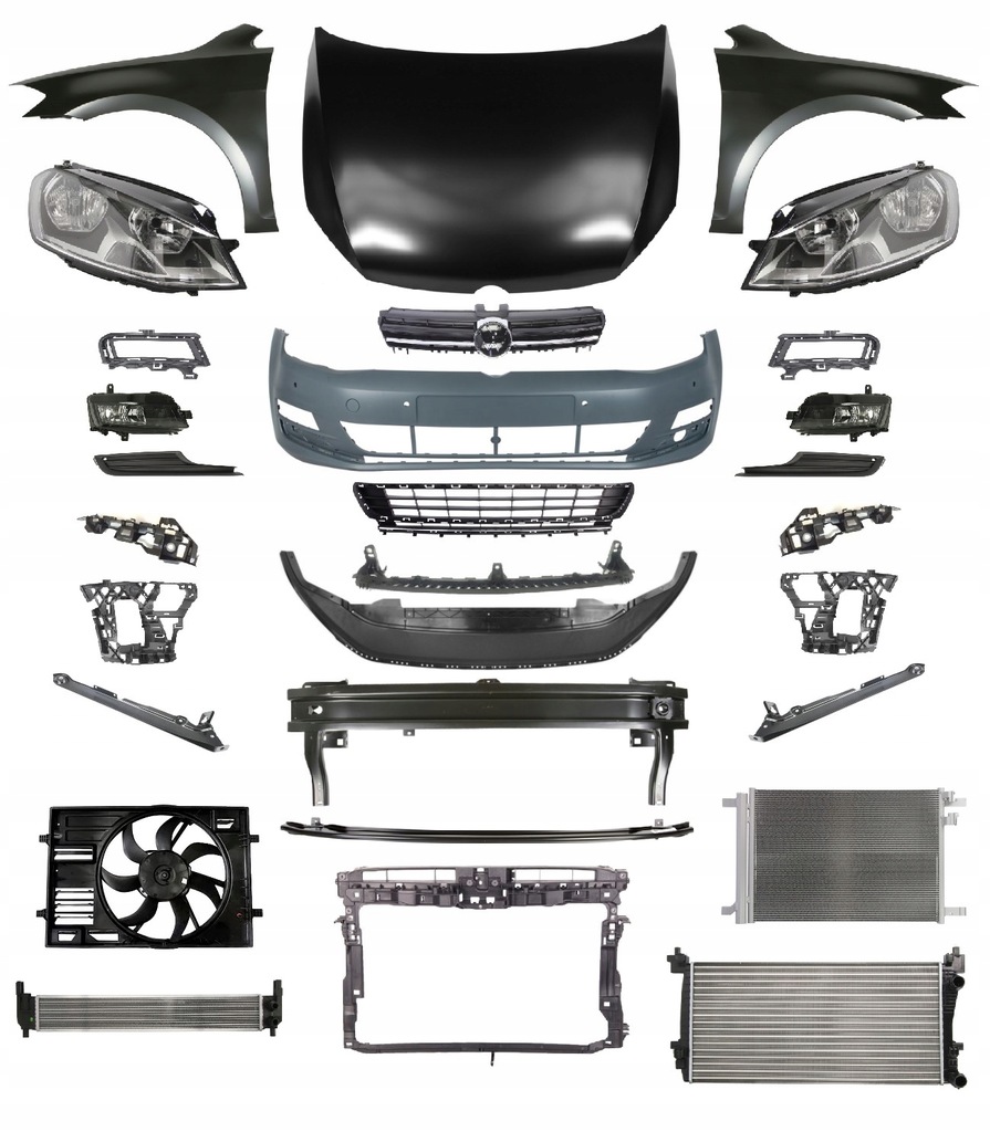 фото №1, Golf vii 7 перед pas капот бампер pas лампа