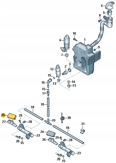 фото №3, Заглушка распылителя правая vw scirocco r-line