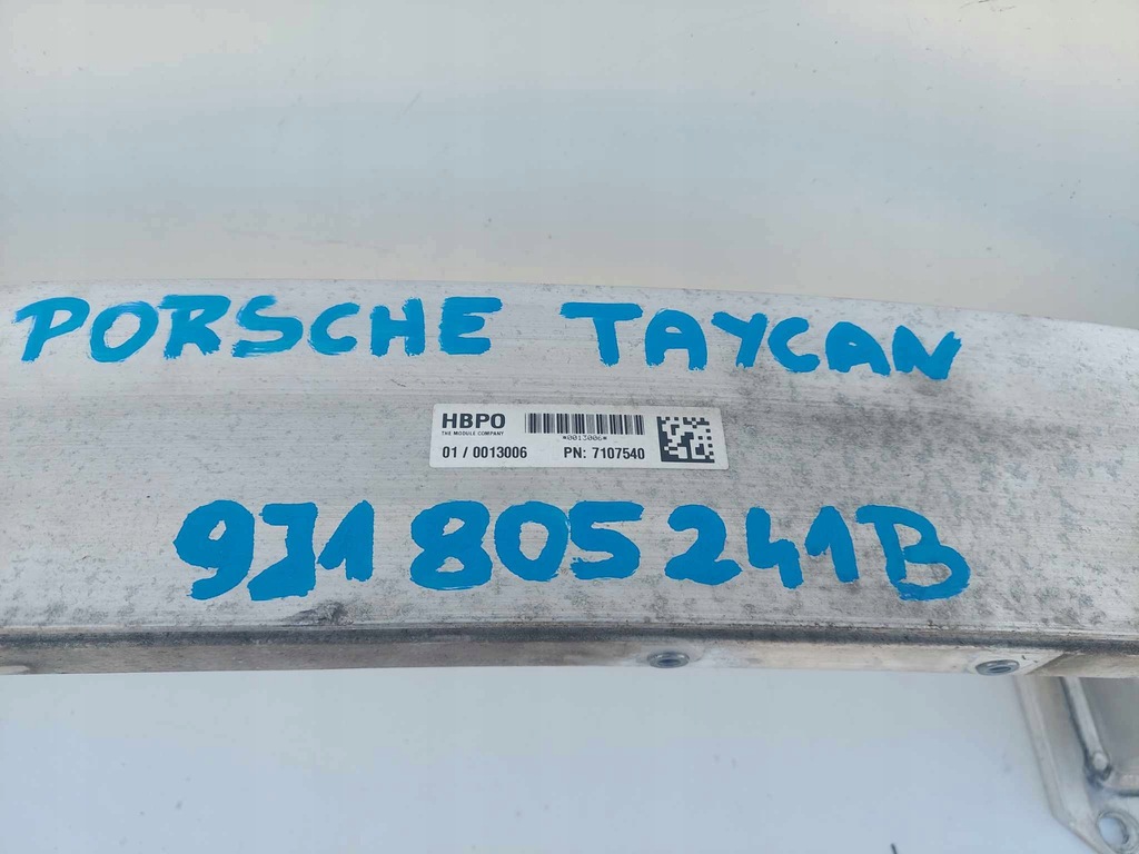 фото №8, Porsche taycan 9j1 балка бампера перед передняя