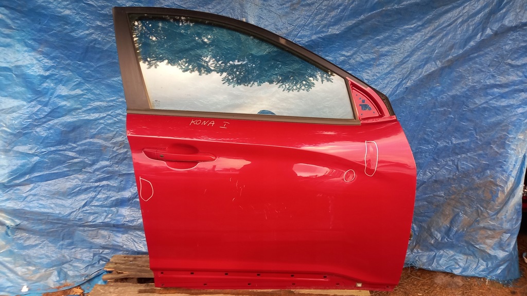 фото №1, Hyundai kona двері правий перед праве передні червоний червоні