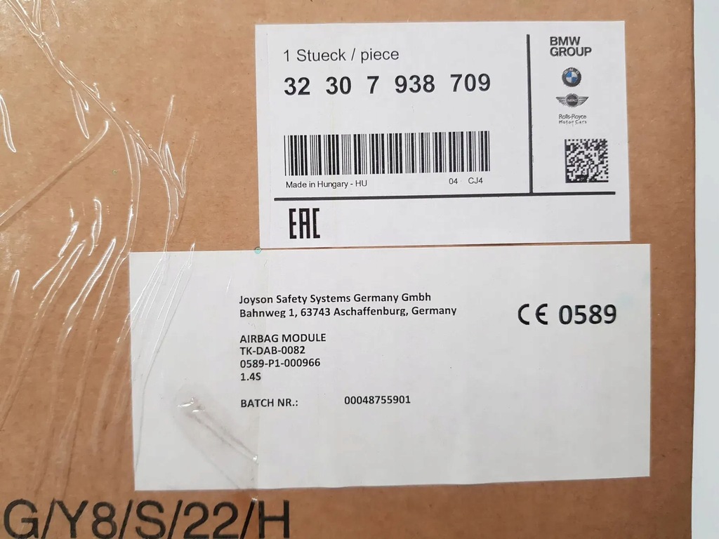 фото №10, Nowa подушка водія подушка безпеки w кермо bmw 7938709 m-pakiet