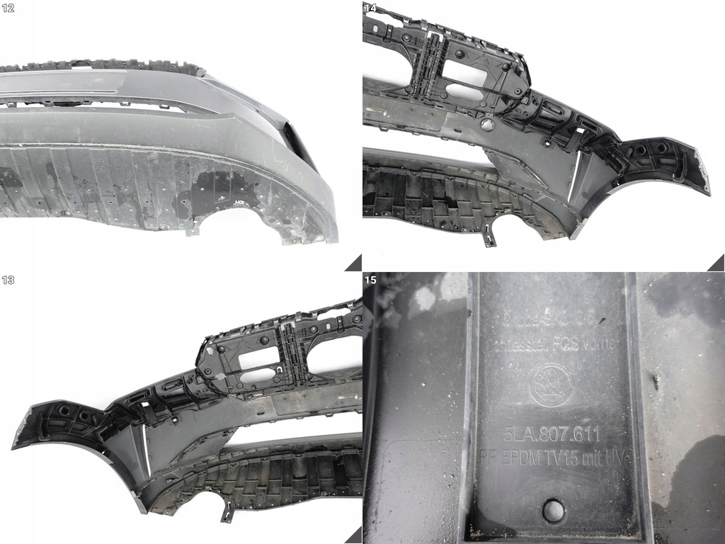 фото №13, Skoda enyaq iv 5la electric 20- бампер + направляющие + решётка радиатора + спойлер перед