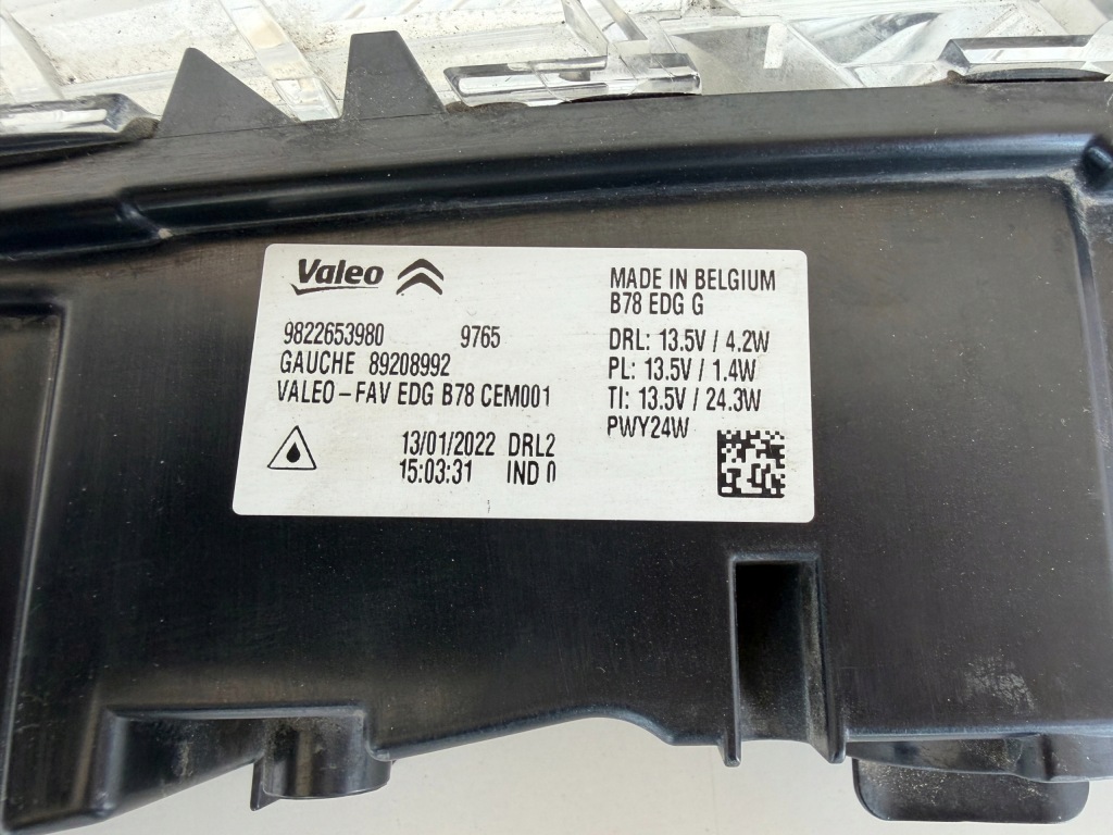 Citroen c4 picasso 2 ii led drl лівий 9822653980 Зі Шроту