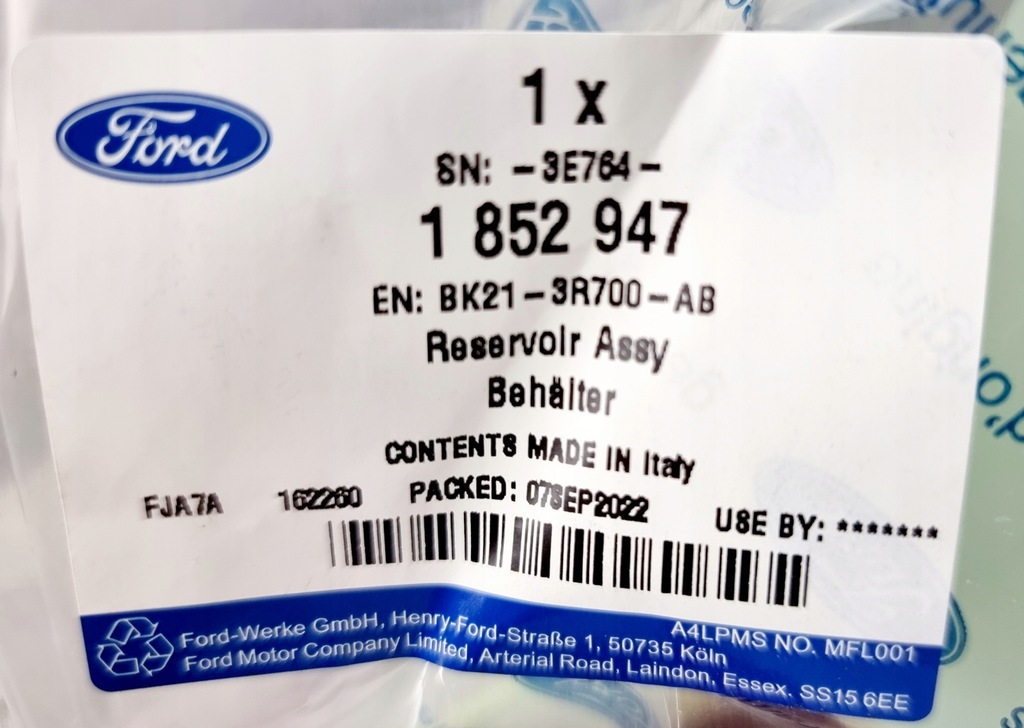 фото №10, Бачок усилителя ford transit custom bk213r700bb 2.0l дизель 2017