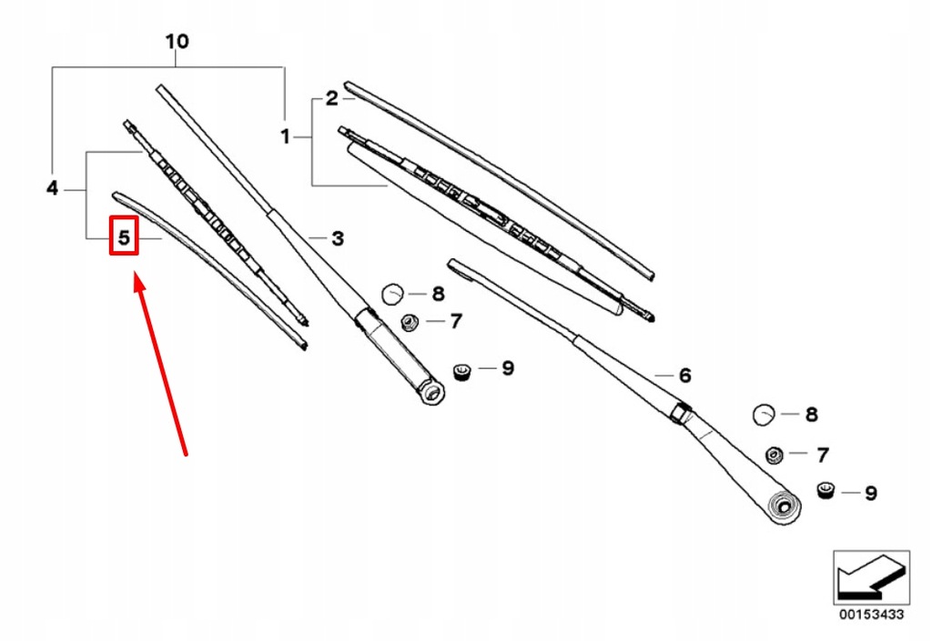 фото №7, Bmw x3 e83 лобове скло двірник arm 3453537 61613453537