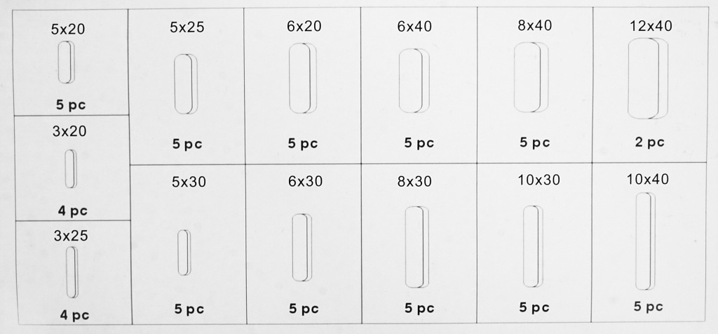 Клини прямі wpusty osadzania ступиця kół ремінних набір klinów prostych 60e Ціна